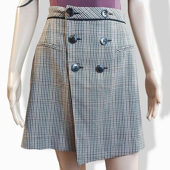 Zara Plaid Wrap Skirt - Picture 1 of 4